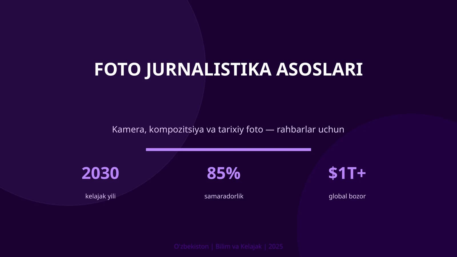 FOTO JURNALISTIKA ASOSLARI