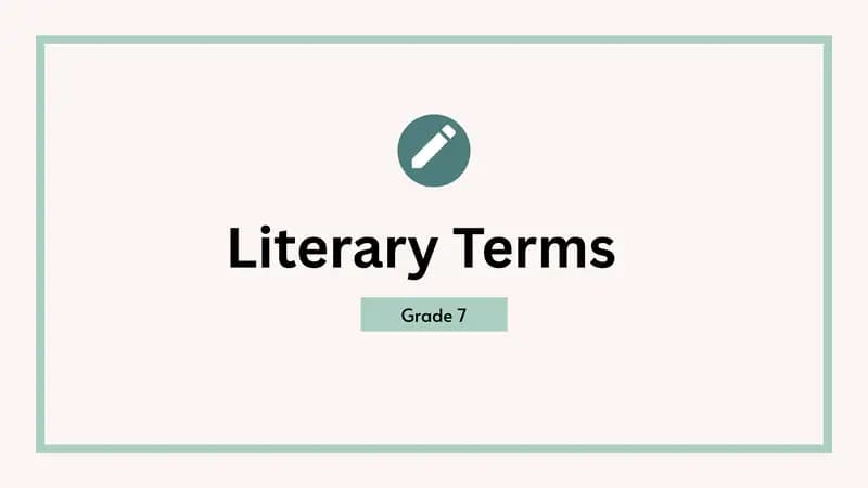 Literary Terms