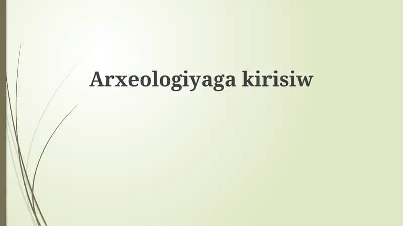 Arxeologiyagakirisiw