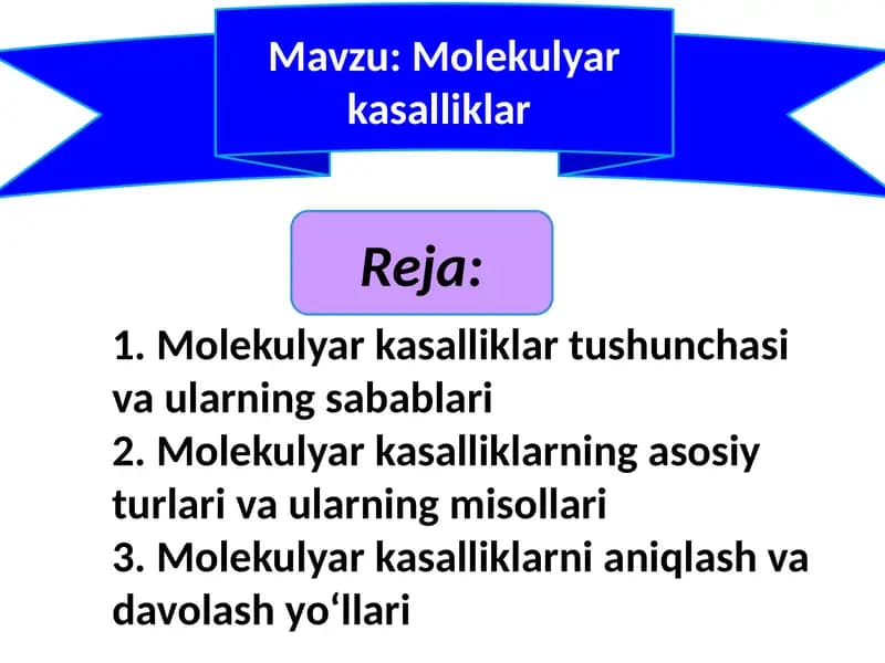 Molekulyar kasalliklar