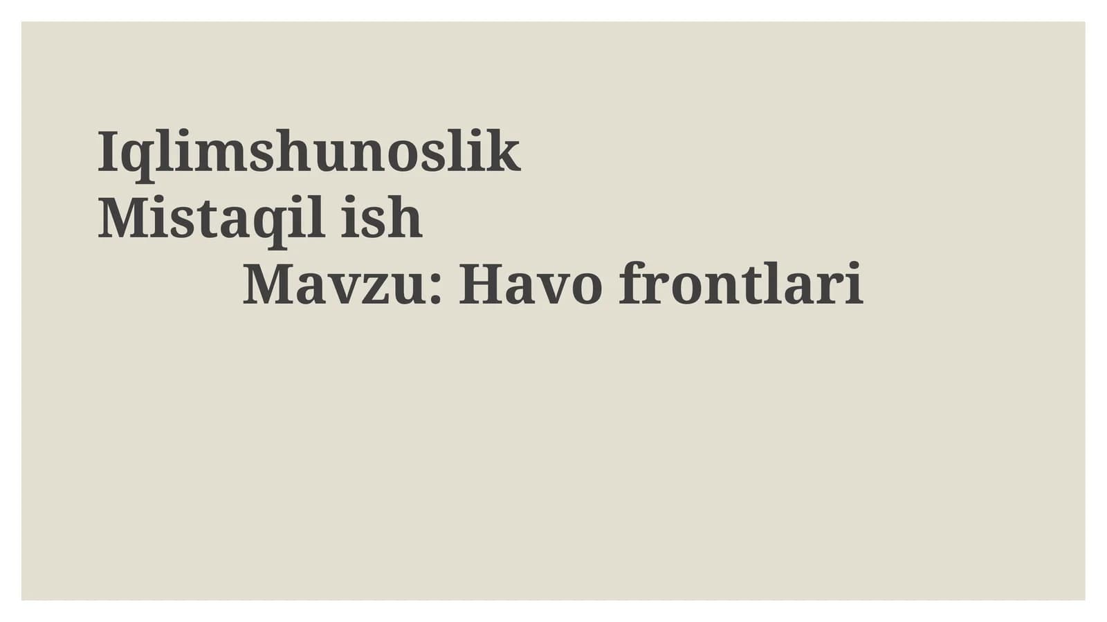 Havo frontlari
