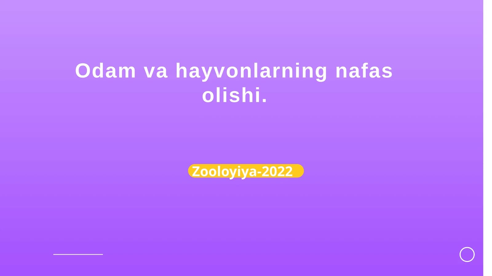Odam va hayvonlarning nafas olishi
