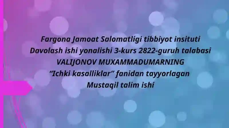 Yurakning o'tkazuvchanlik sistemasi
