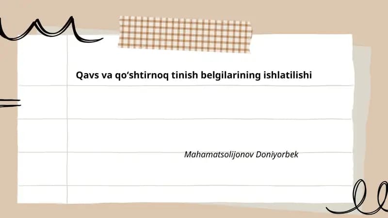 Qavs va qoʻshtirnoq tinish belgilarining ishlatilishi
