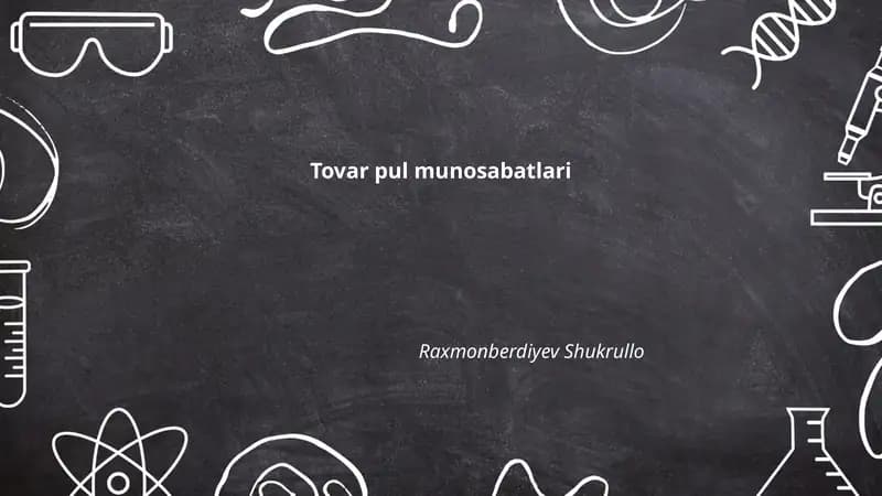 Tovar-pul munosabatlari
