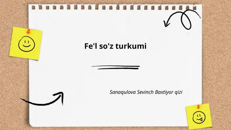Fe'l so'z turkumi