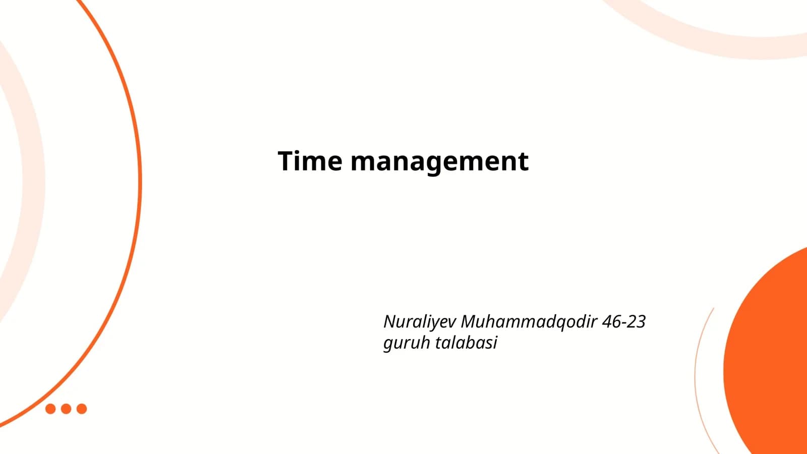 Time management