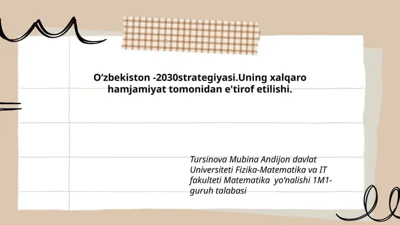 Oʻzbekiston -2030strategiyasi