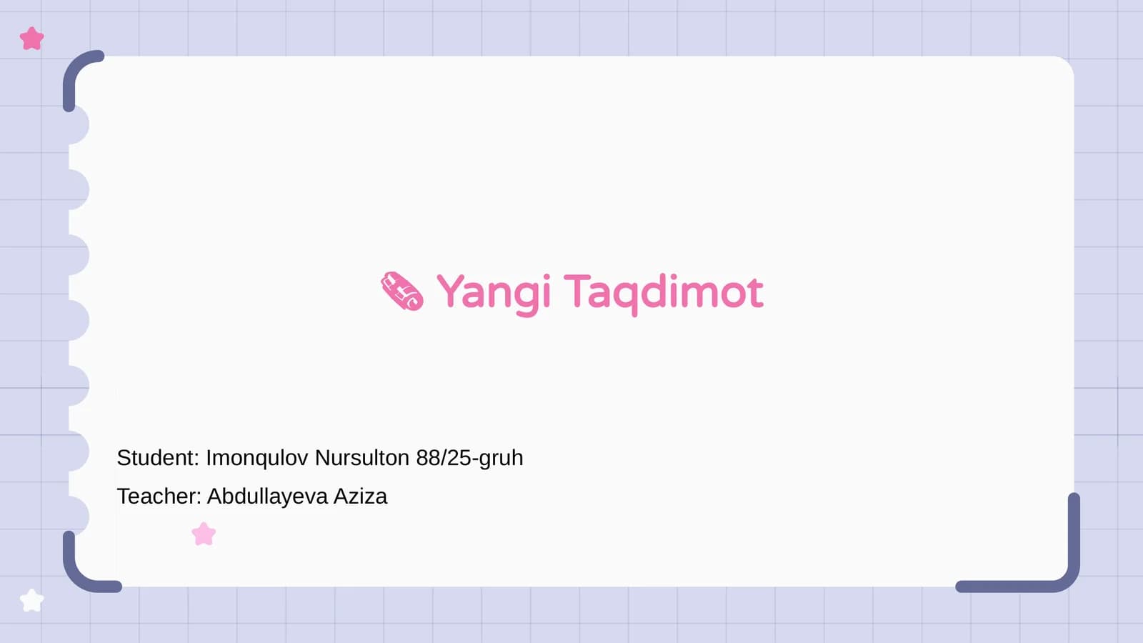 Yangi Taqdimot