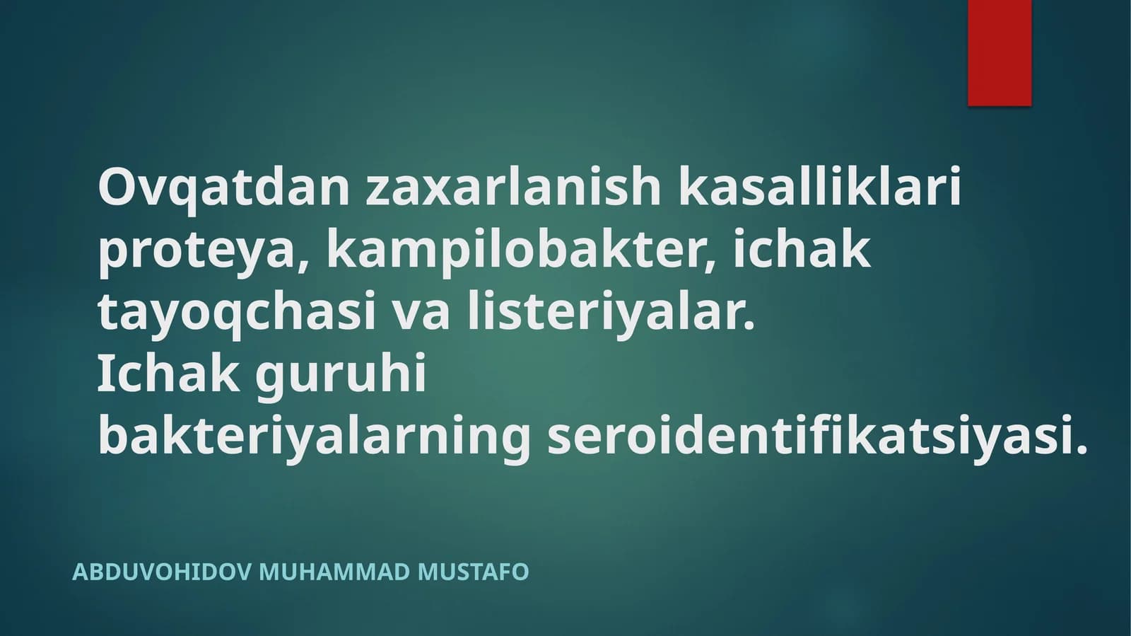 Ovqatdan zaharlanish kasalliklari