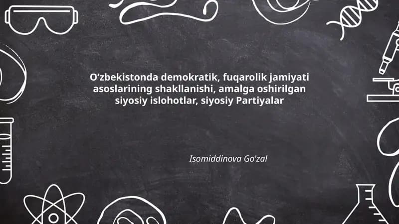 Oʻzbekistonda demokratik islohotlarning tarixiy ildizlari