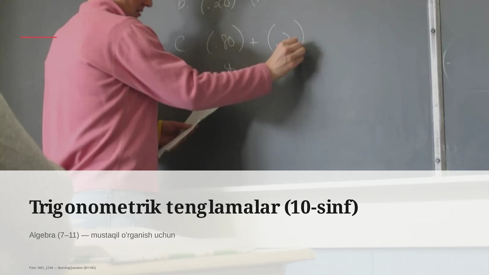 Trigonometrik tenglamalar (10-sinf)
