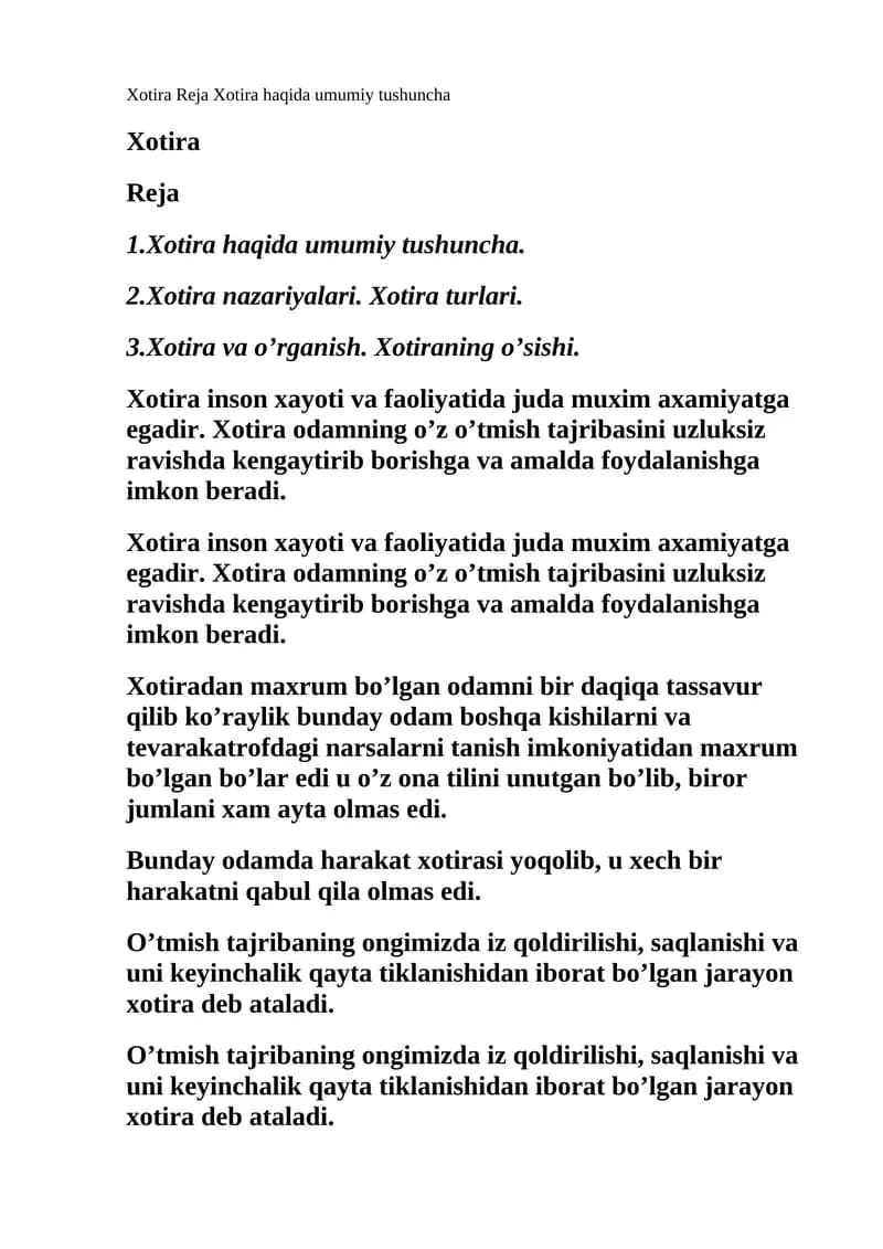 Xotira