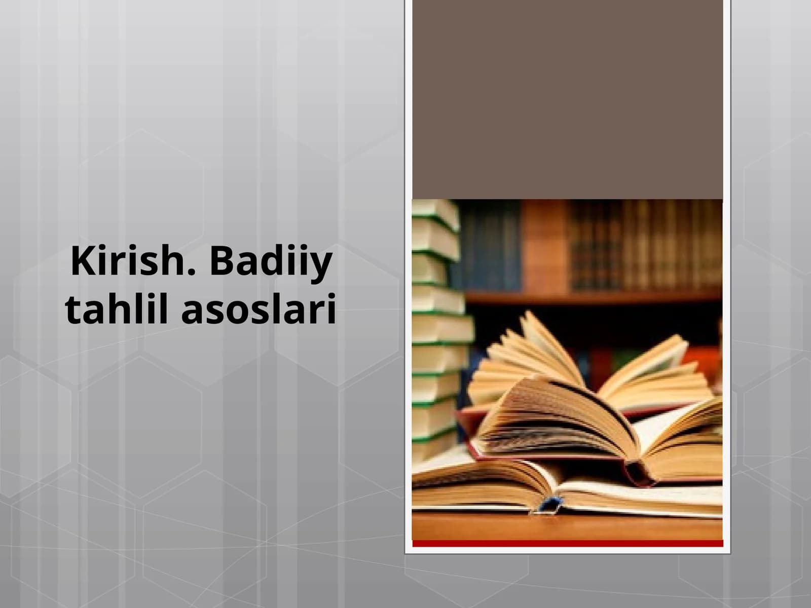 Badiiy tahlil asoslari