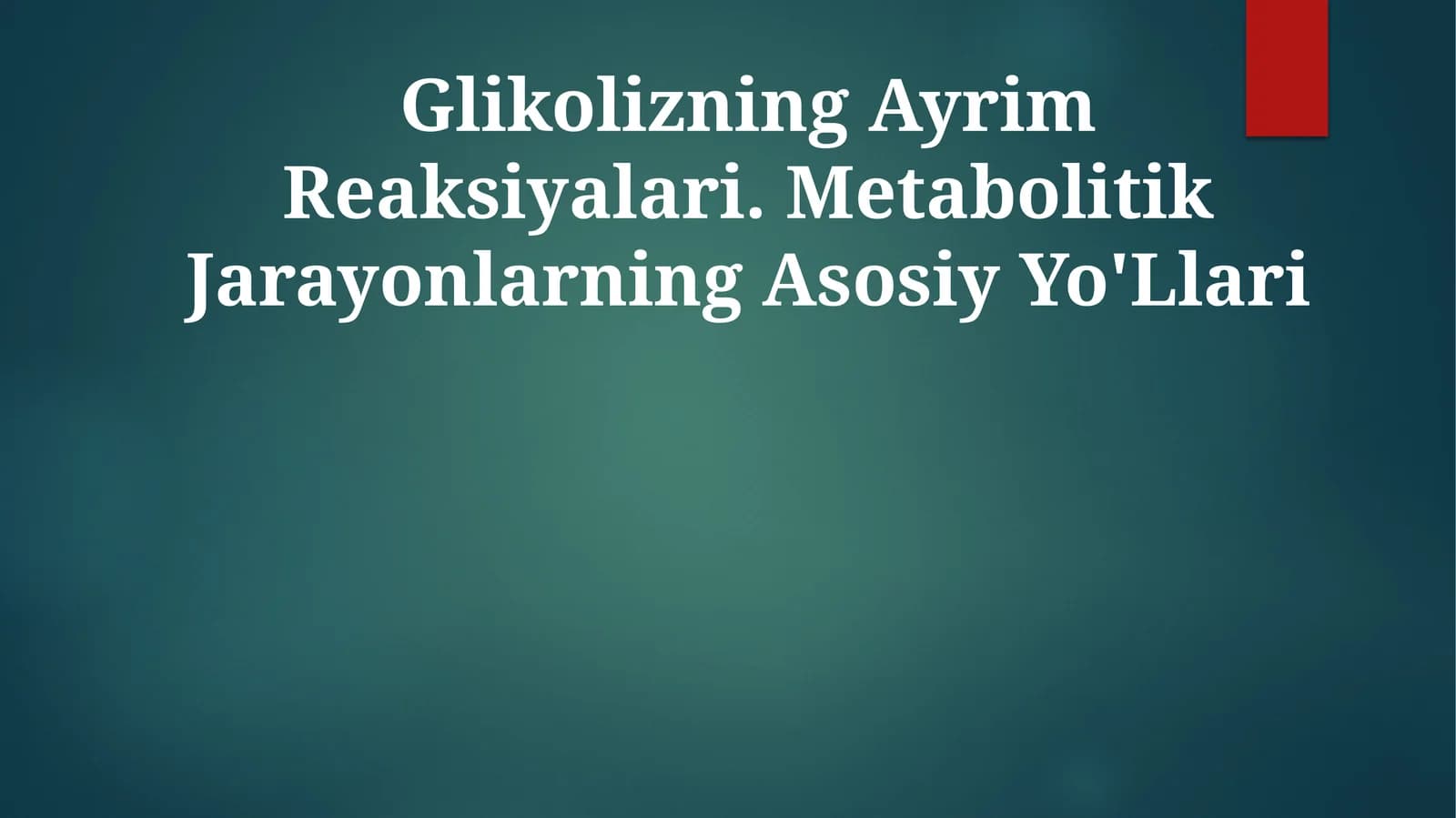 Glikoliz Ayrim Reaktsiyalari