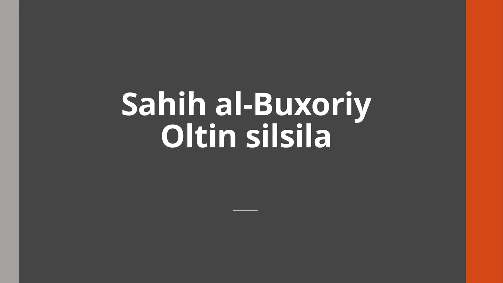 Sahih al-Buxoriy