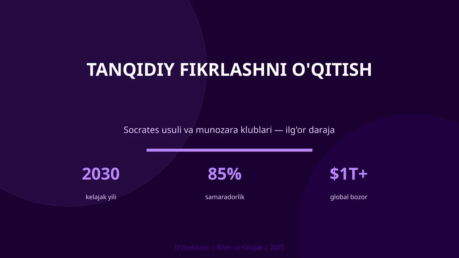 Tanqidiy fikrlashni o'qitish