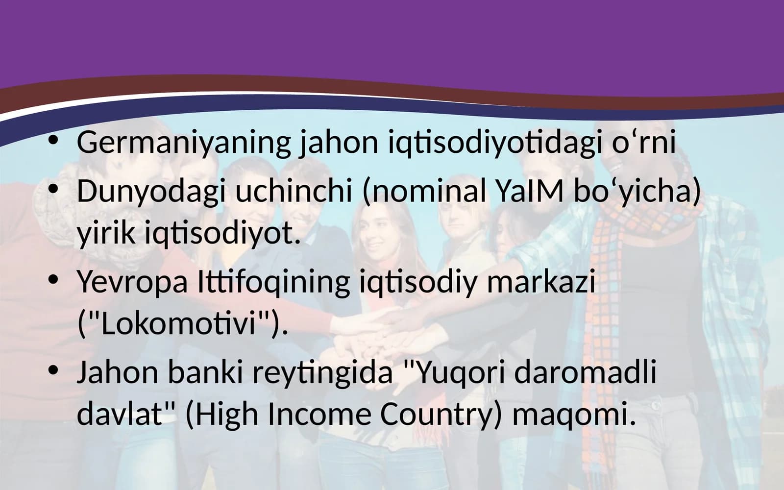 Germaniyaning jahon iqtisodiyotidagi o‘rni