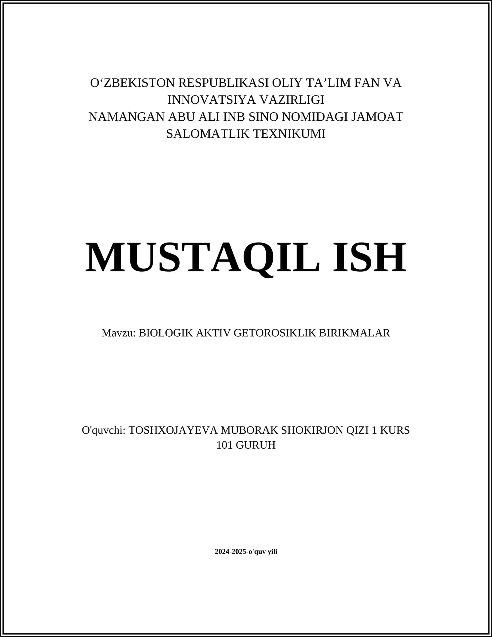 BIOLOGIK AKTIV GETOROSIKLIK BIRIKMALAR