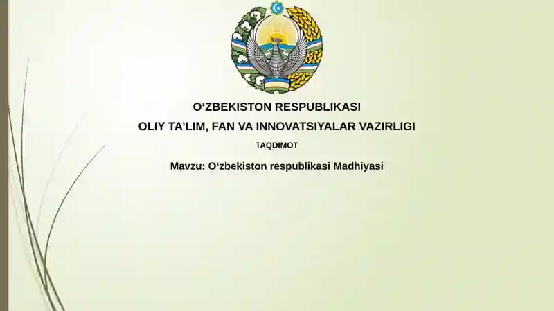 O'zbekiston Respublikasi Madhiyasi