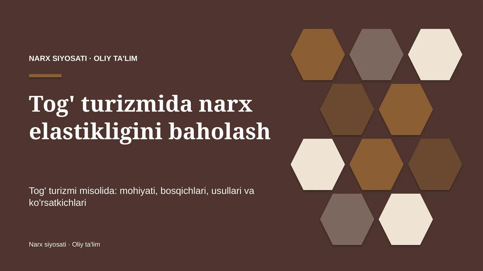 tog' turizmida narx elastikligini baholash 9080