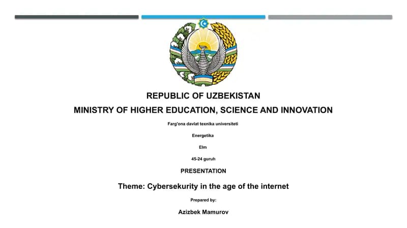 Cybersecurity in the age of the internet