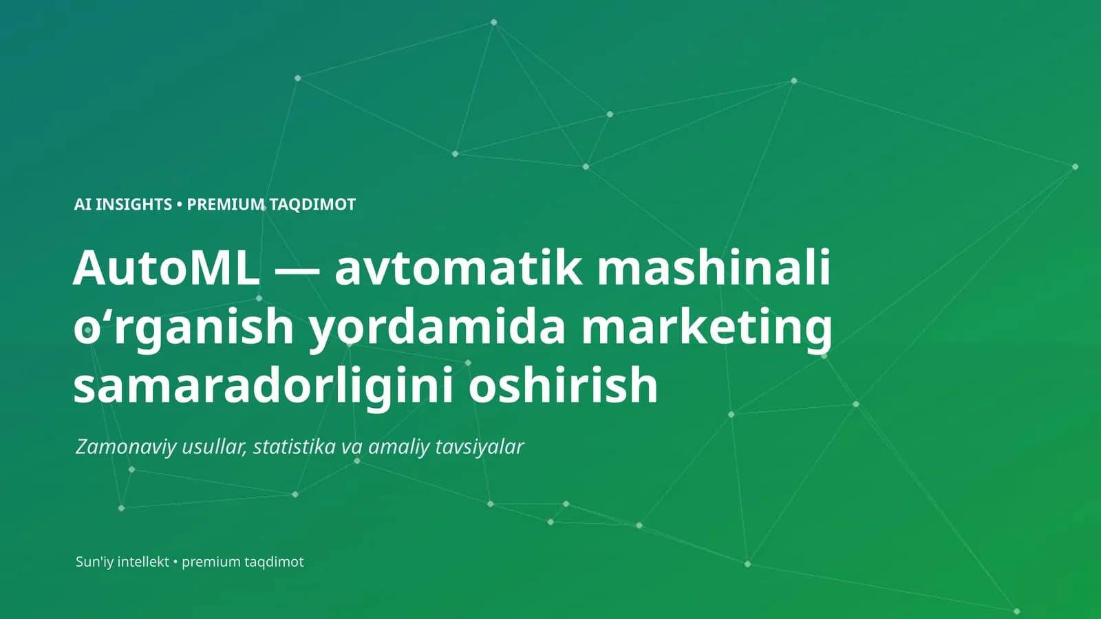 AI INSIGHTS • PREMIUM TAQDIMOT