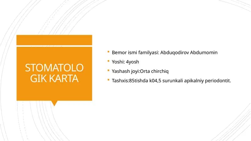 STOMATOLOGIK KARTA