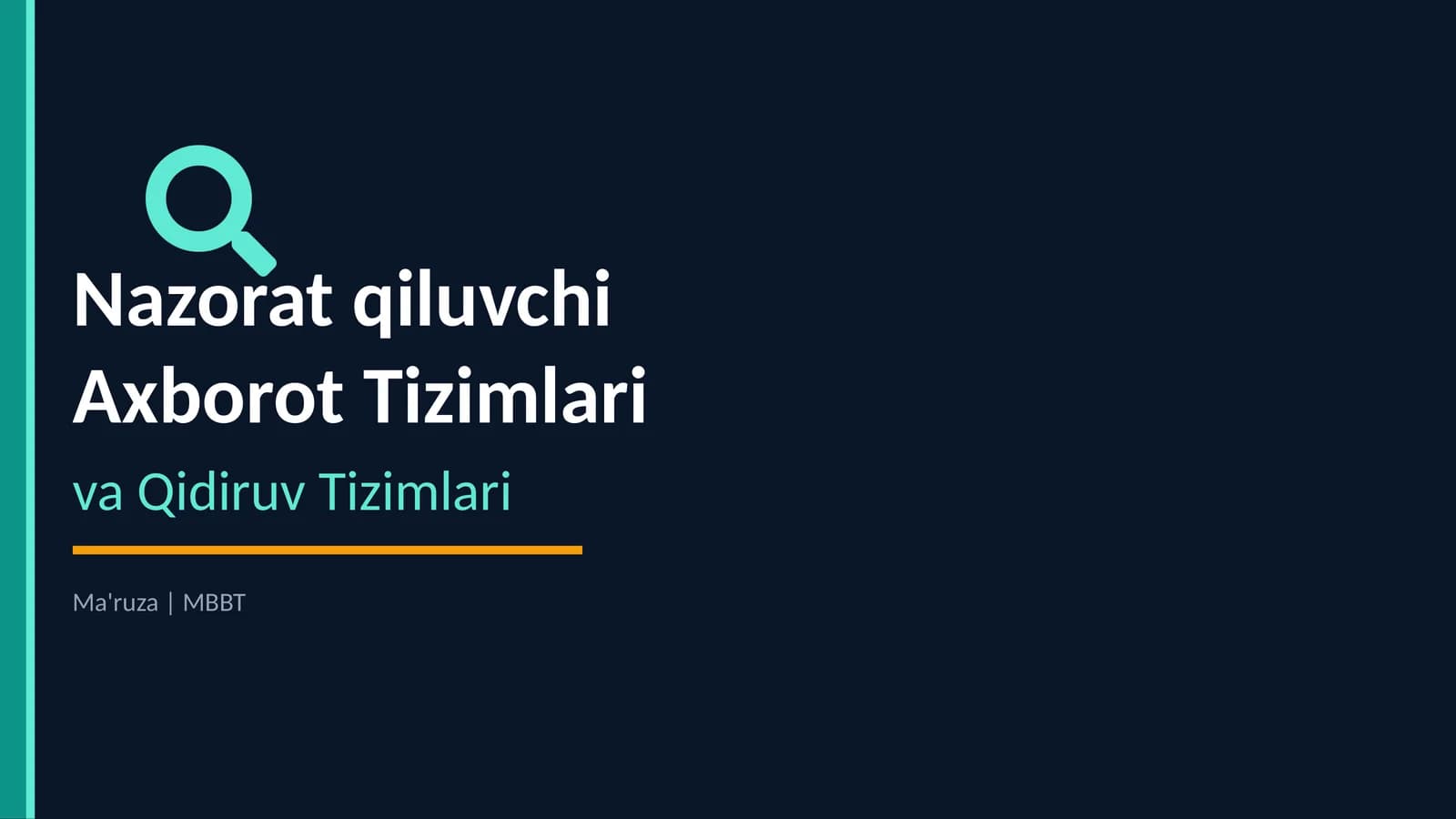 Nazorat qiluvchi axborot tizimlari