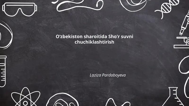 Shoʻr suvni chuchiklashtirish