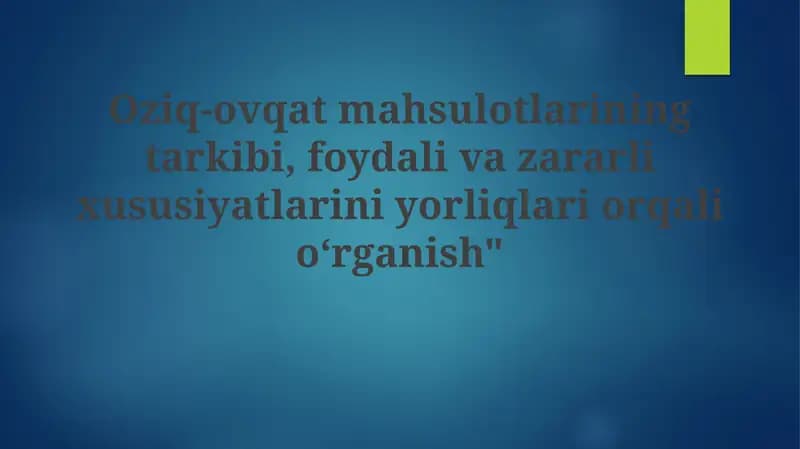Oziq-ovqat mahsulotlari etiketkalari