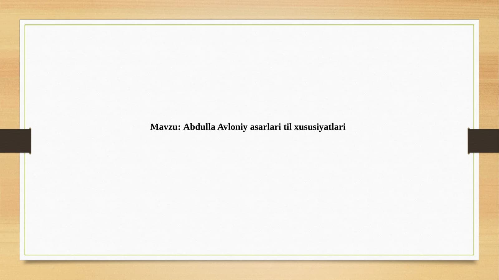 Abdulla Avloniy asarlari til xususiyatlari