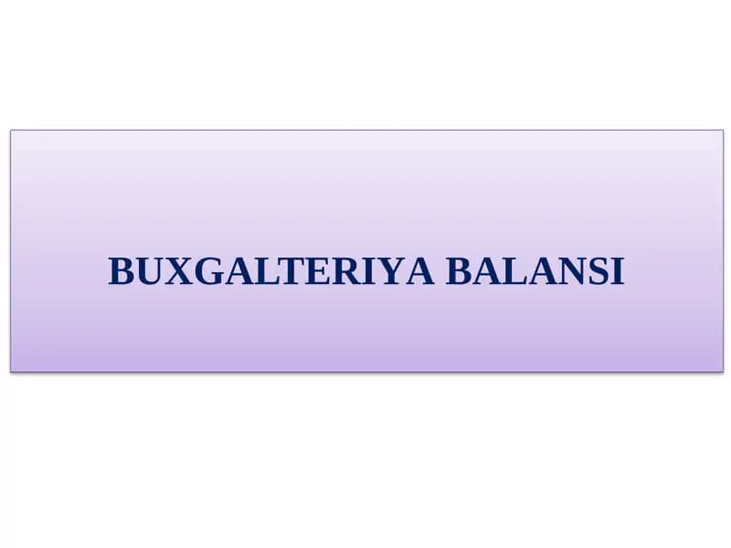 BUXGALTERIYА BALANSI
