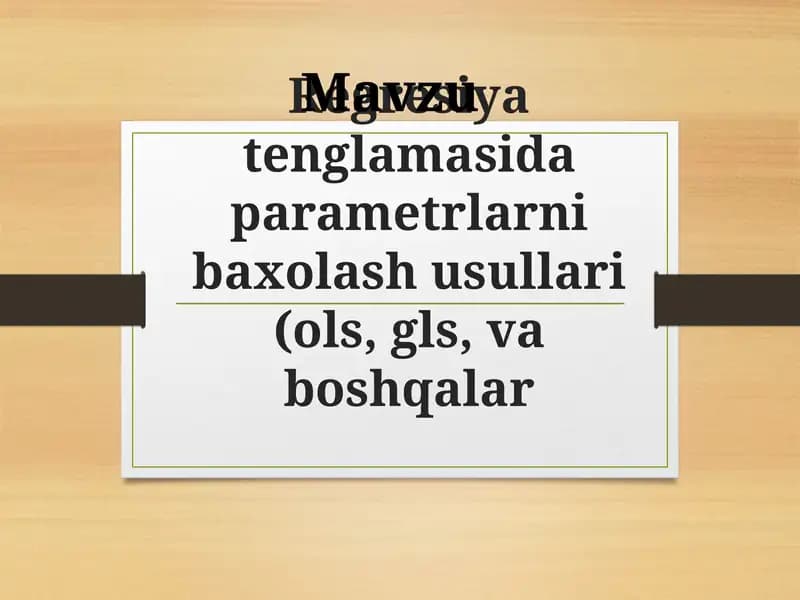 Regresiyat englamasi