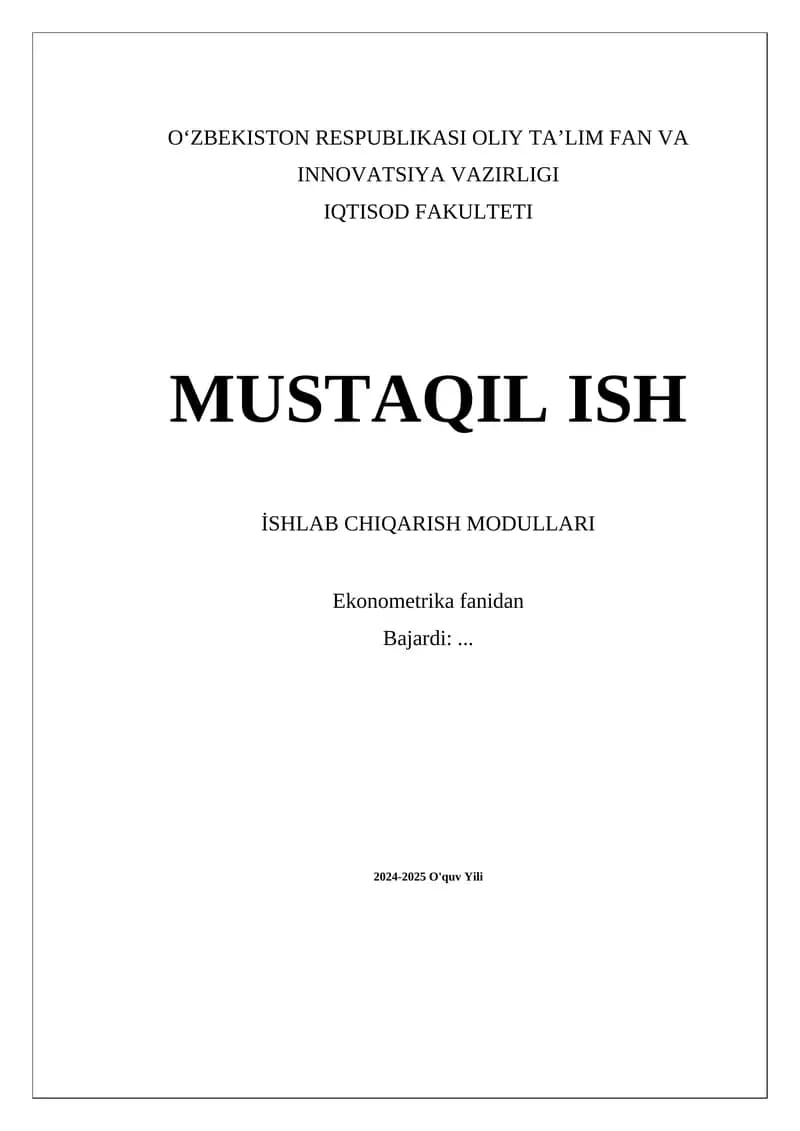 Ishlab chiqarish modullari