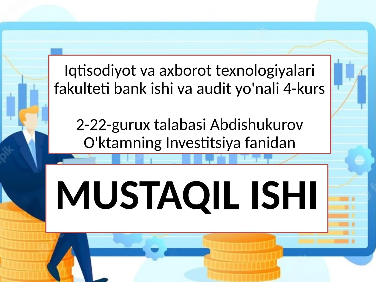 Jamg'arma va Investitsiyalar