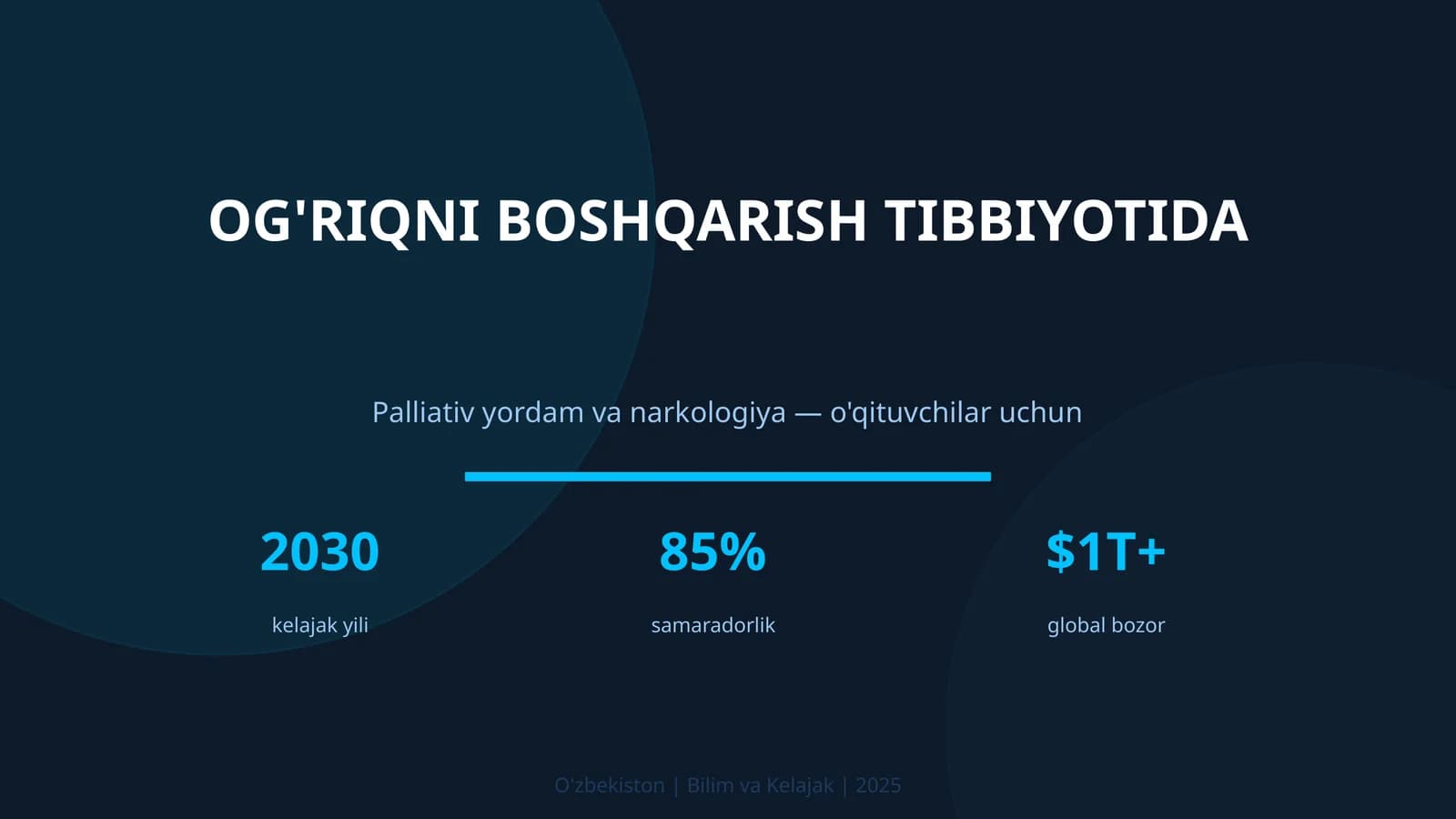 OG'RIQNI BOSHQARISH TIBBIYOTIDA