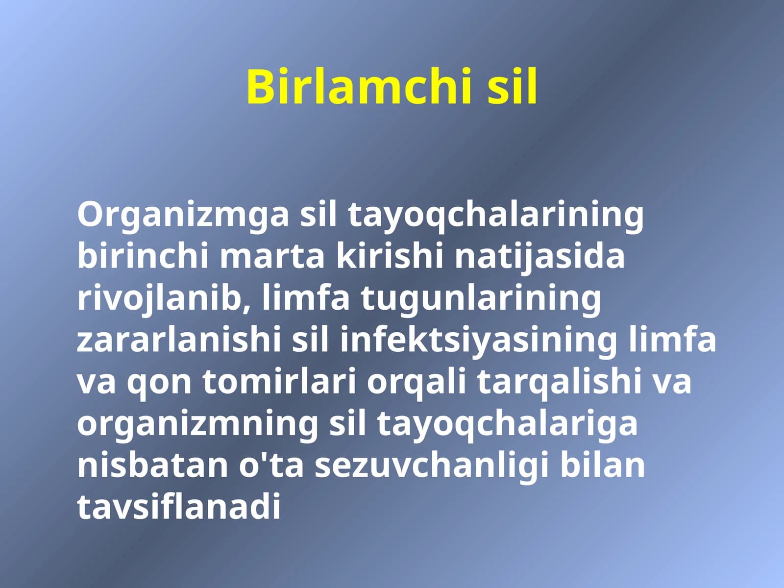 Birlamchi sil