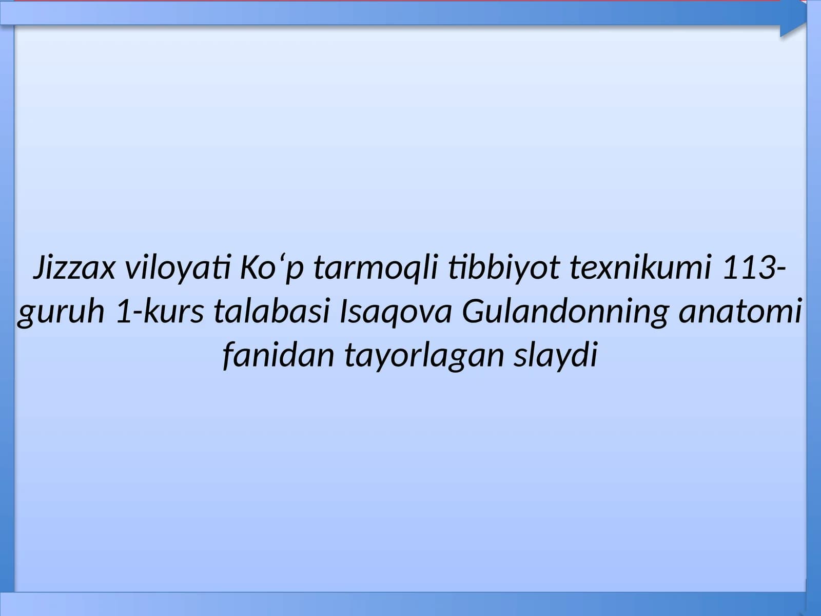 ANATOMIYANI O'RGANISH USULLARI