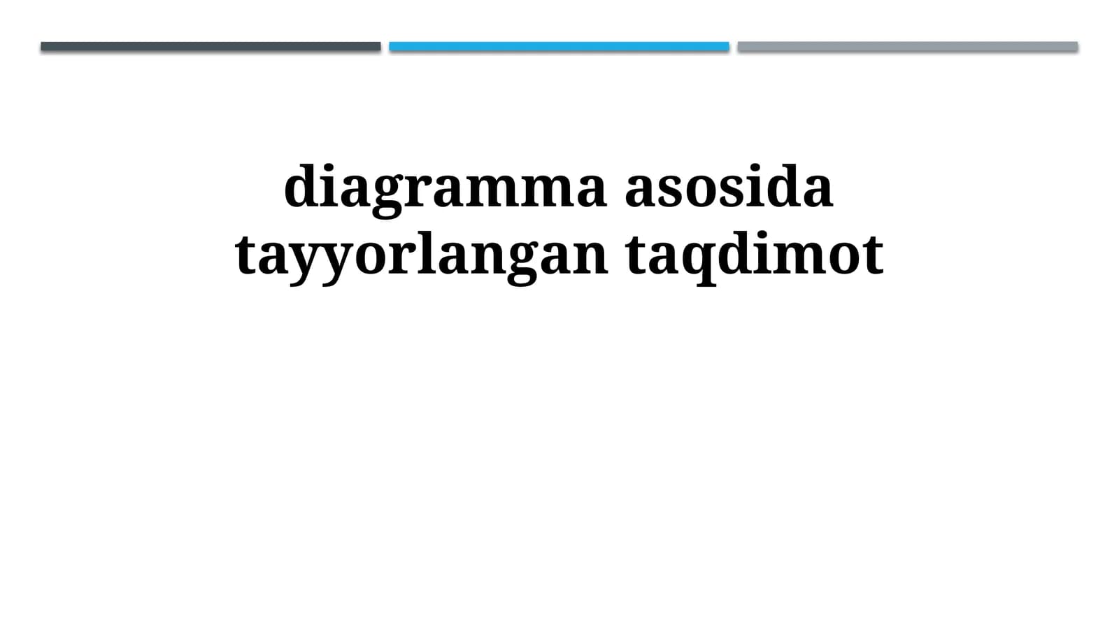 Diagramma asosida tayyorlangan taqdimot