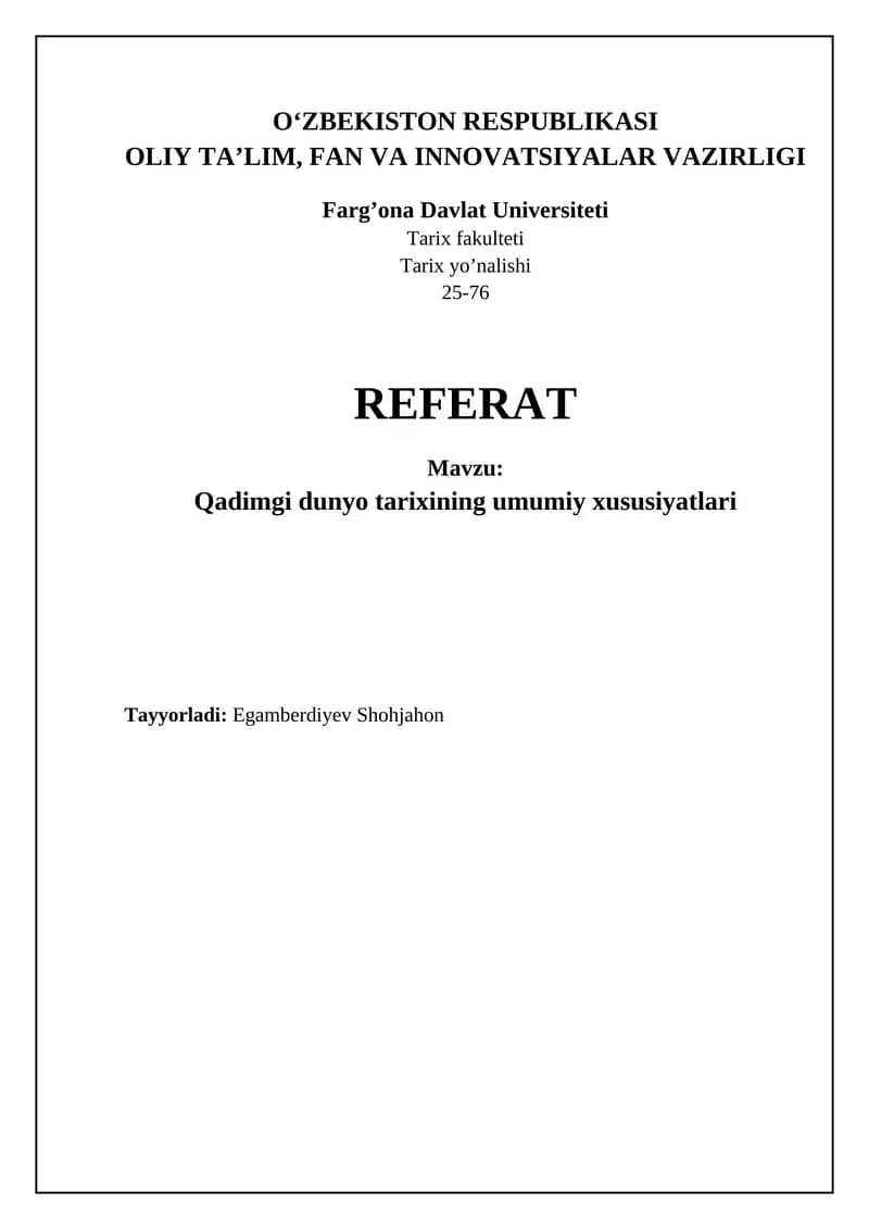 Qadimgi dunyo sivilizatsiyalari