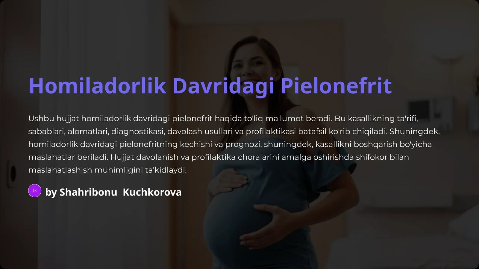 Homiladorlik Davridagi Pielonefrit