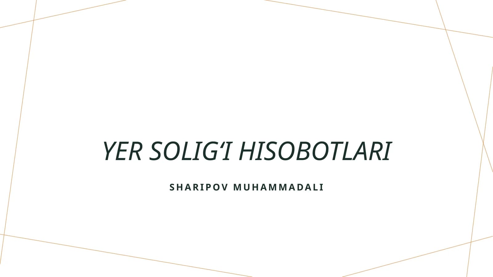 Yer soligʻi hisobotlari