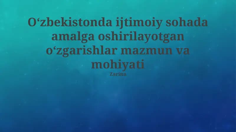 Ijtimoiy islohotlar