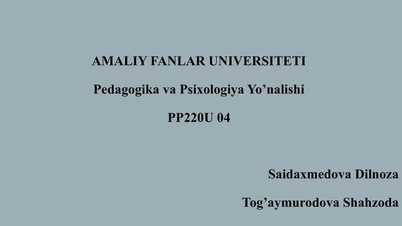Bolalarni maktabga tayyorlash