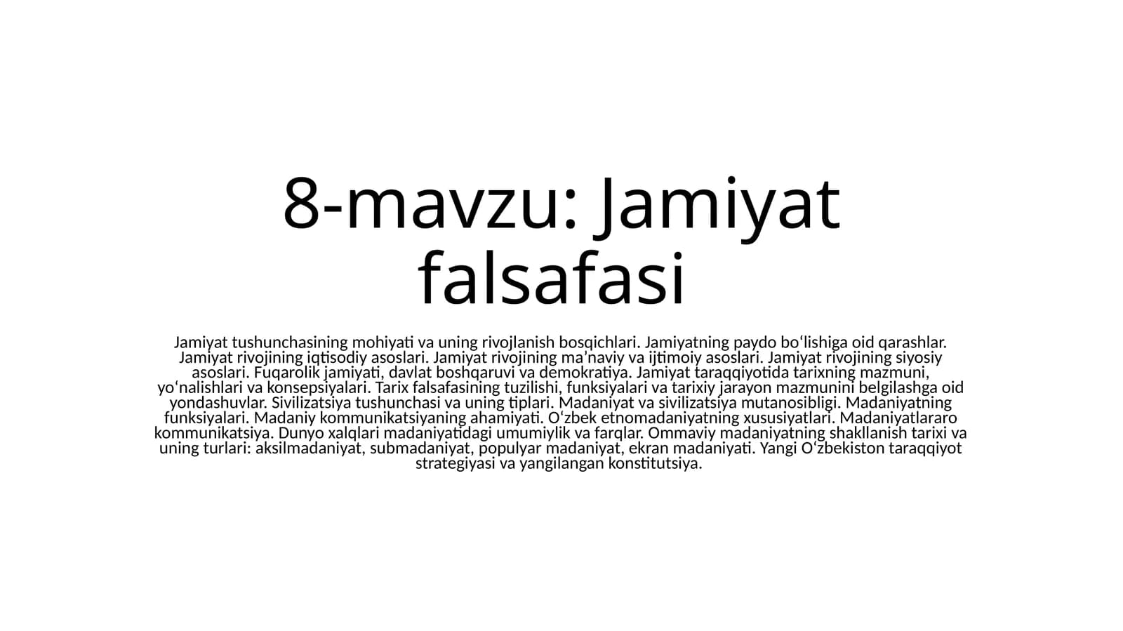Jamiyat falsafasi