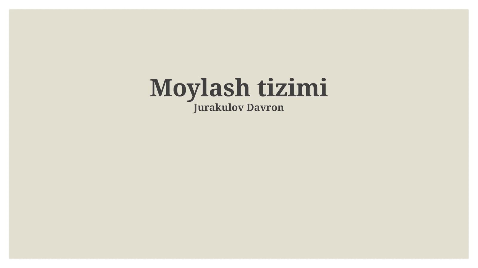 Moylash tizimi