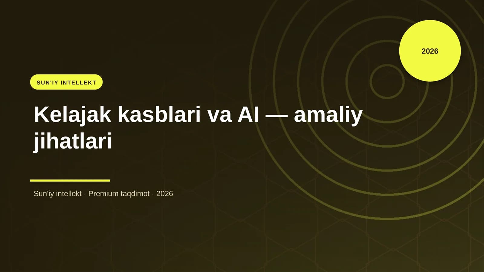 Kelajak kasblari va AI — amaliy jihatlari