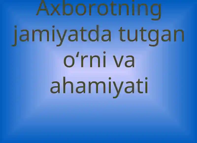 Axborotlashgan jamiyat