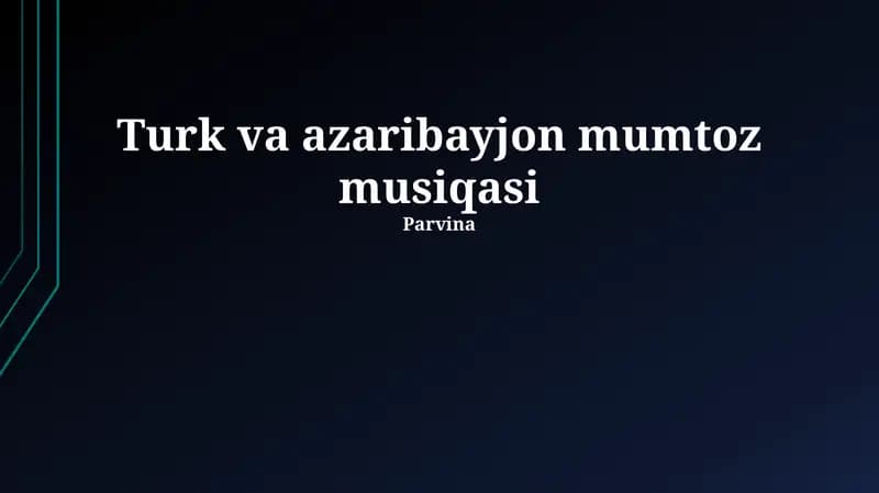 Turk va azaribayjon mumtoz musiqasi